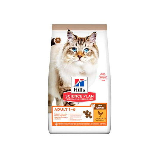 PIENSO PARA GATOS HILL'S HSP FELINE ADULT CHICKEN NO GRAIN 1,5KG