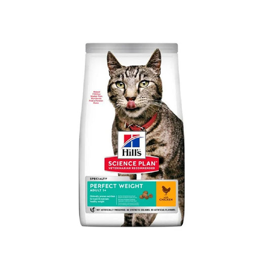 PIENSO PARA GATOS HILL'S HSP FELINE ADULT PERFECT WEIGHT POLLO 1,5KG