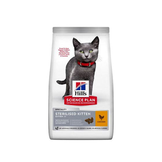 PIENSO PARA GATOS HILL'S HSP FELINE KITTEN STERILISED POLLO 1,5KG