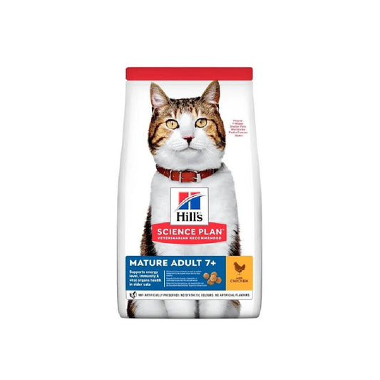 PIENSO PARA GATOS HILL'S HSP FELINE MATURE ADULT 7+ POLLO 1,5KG