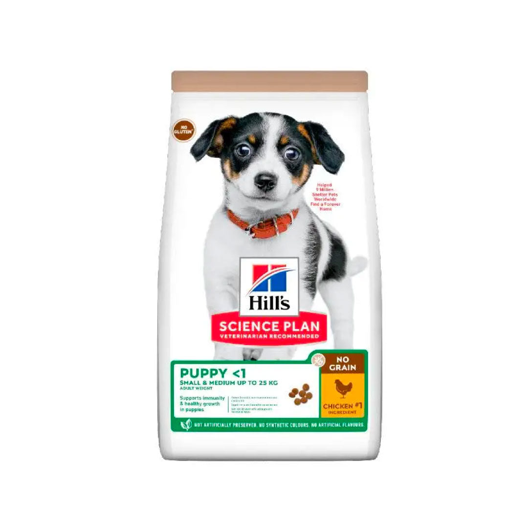 PIENSO HILL'S HSP CANINE PUPPY NO GRAIN SMALL MEDIUM POLLO 14KG