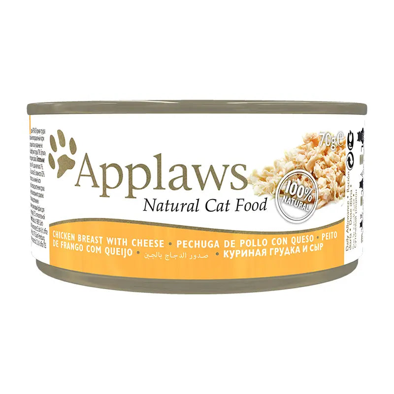 APPLAWS CAT CAN CHICKEN WITH CHEESE 24X70GR