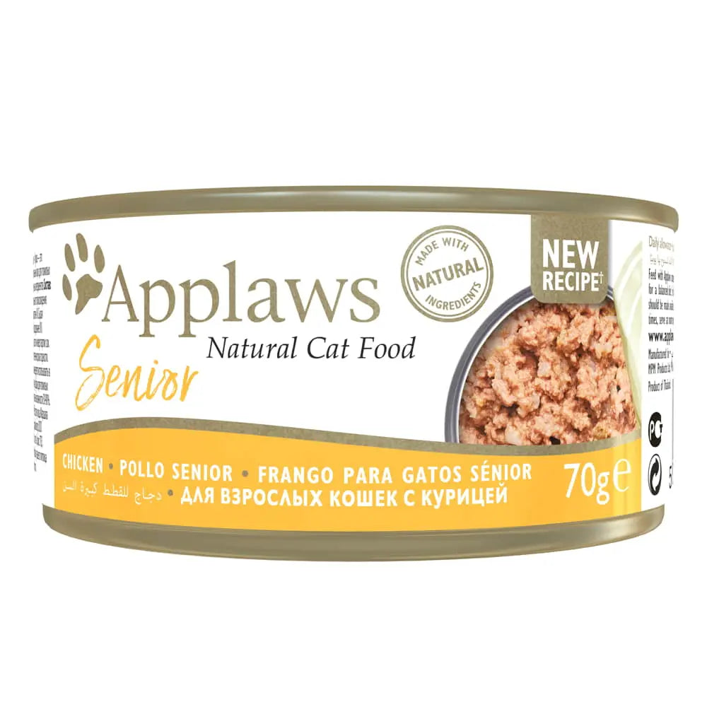 APPLAWS CAT SENIOR LATA POLLO 24X70GR