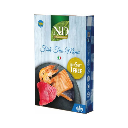 FARMINA N&D CAT NATURAL FISH TRIO MENU 6X70GR