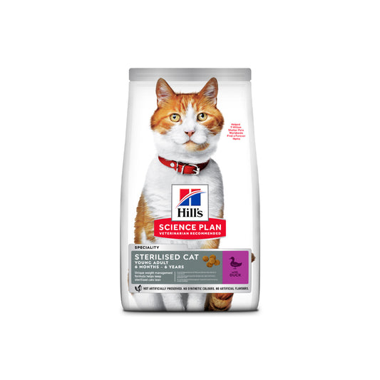 PIENSO PARA GATOS HILL'S HSP FELINE YOUNG ADULT STERILISED PATO 7KG