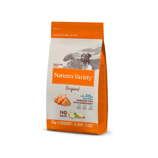 PIENSO NATURE’S VARIETY ORIGINAL NO GRAIN SALMÓN DRY ADULT MINI